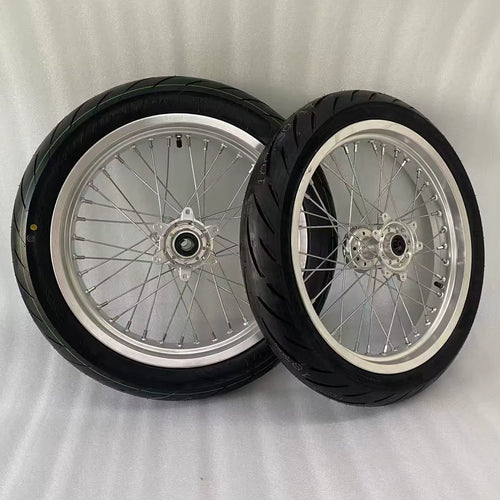 Supermoto Ultra Bee 17Inch Front Rear Wheel Set Fit Surron Dirt Bike Rear Front Wheel Aluminum Alloy Rim with Tire for Ultra Bee